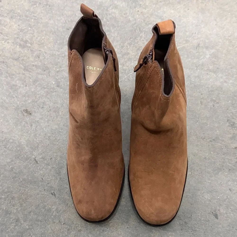 Cole Haan Women's Brown Suede Ankle Booties